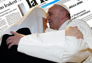 Kirilo i papa u zagrljaju